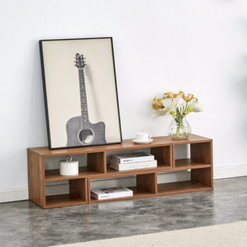 2 Shelf Bookcase L-Shaped TV Console Stand