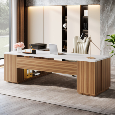 85.8+L-Shaped+Executive+Desk+with+File+Drawers-2098728687